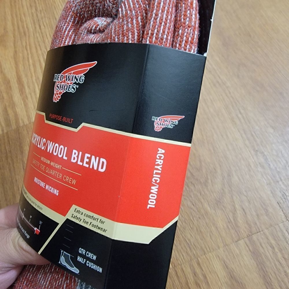 Red Wing Shoes Acrylic Wool Crew Socks Shoes Boots - Picture 5 of 5
